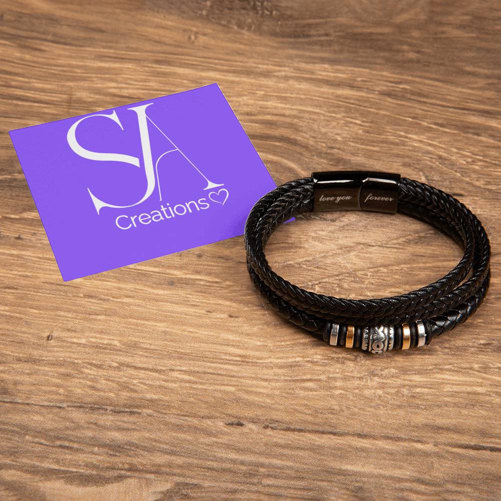 Amore Forte – Herrenarmband aus Leder & Edelstahl