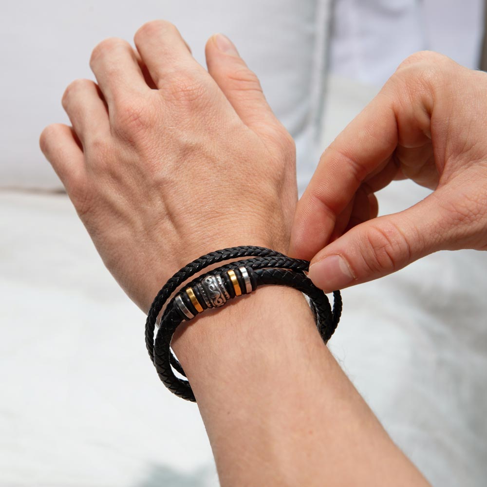 Amore Forte – Herrenarmband aus Leder & Edelstahl