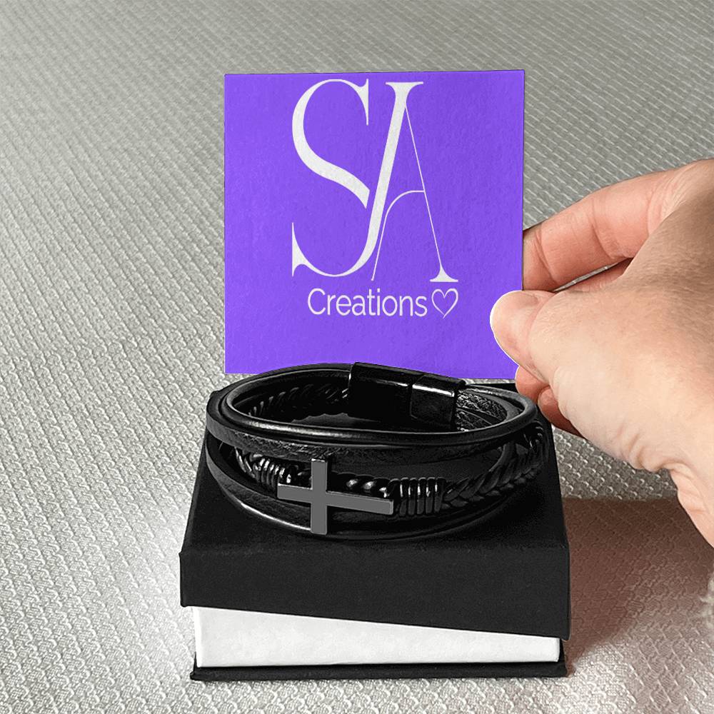 Eterno – Herren Kreuz Lederarmband