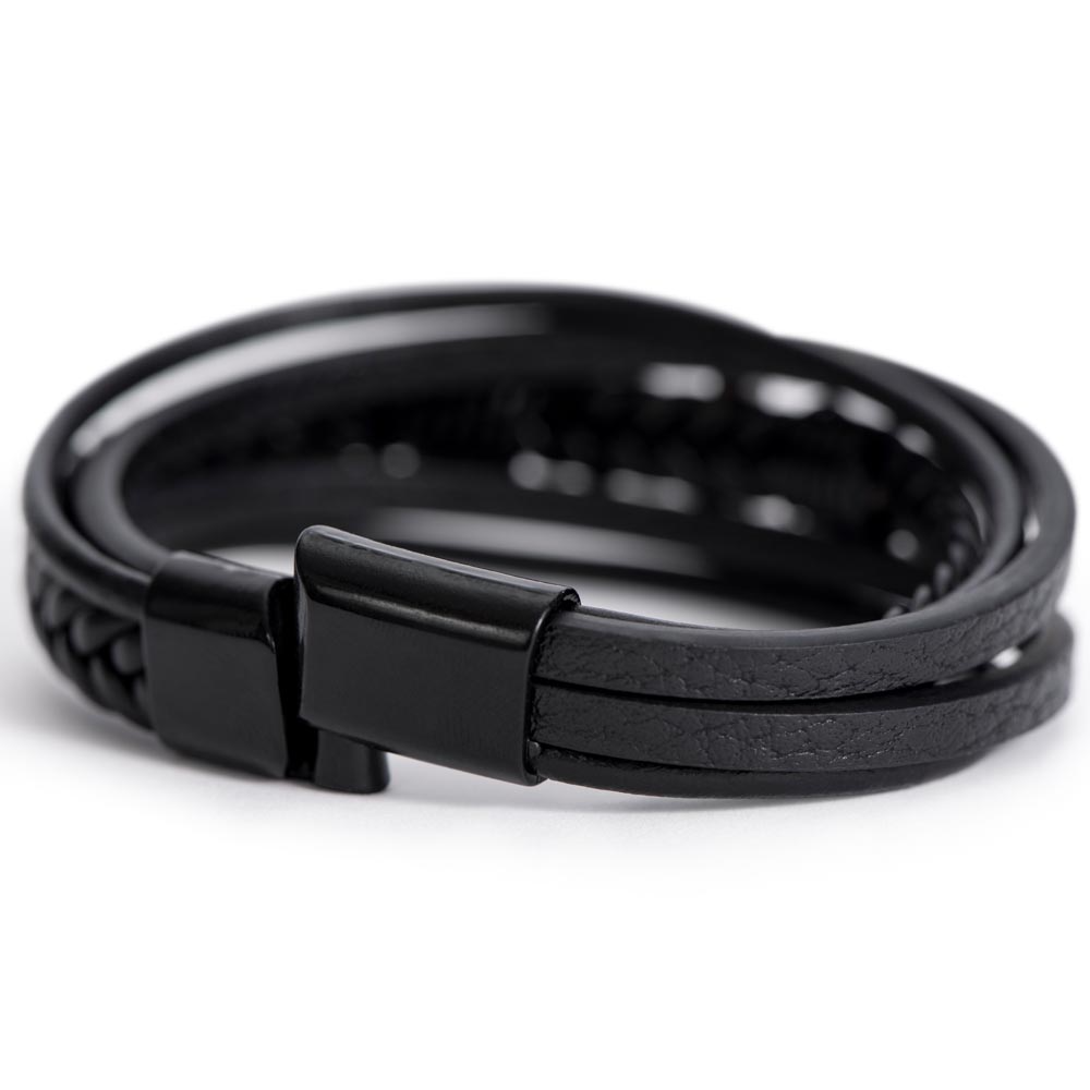 Eterno – Herren Kreuz Lederarmband