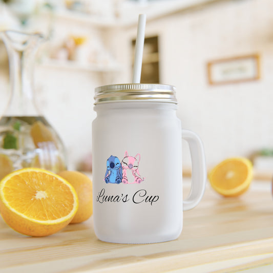 Luna’s Cup – Gefrostetes Einmachglas mit Strohhalm