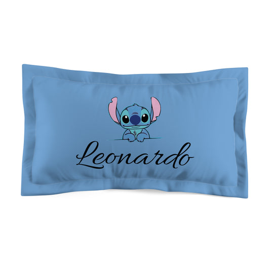 Personalisiertes Stitch Kissen mit Wunschname - Blau